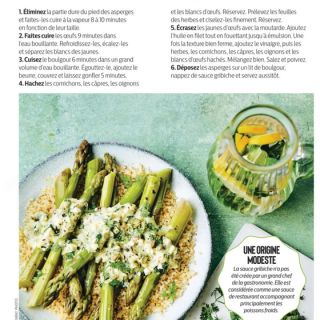 Boulghour asperges sauce gribiche