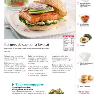 Burger saumon avocat
