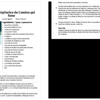 Burger végétarien du Camion qui fume