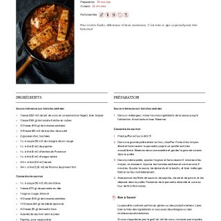 Casserole de saumon grillé, sauce crém...