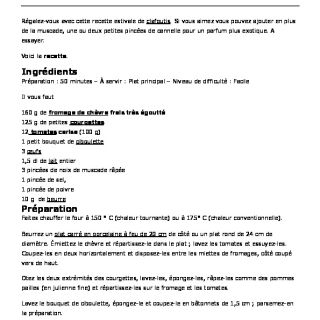 Clafoutis aux tomates cerises, courgette...