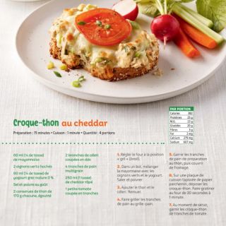 Croque thon cheddar