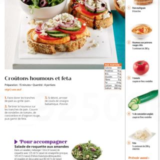 Croutons hoummous et feta