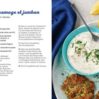 Galette brocolis fromage jambon