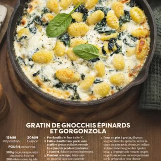 Gnocchis epinards gorgonzola