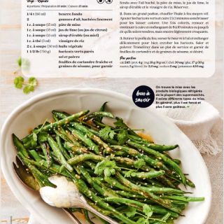 Haricots verts beurre ail miso