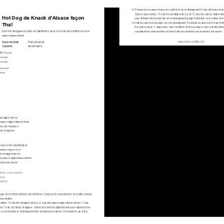 Hot Dog de Knack d'Alsace façon Thaï