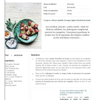 Involtini ricotta courgettes