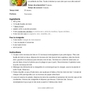 Ma Salade de Bri-Brick {Croustillants de...