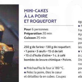 Mini cake poire roquefort