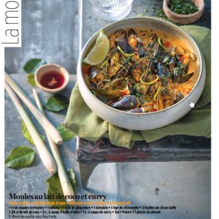 Moules coco curry