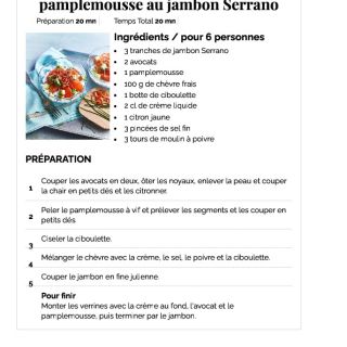 Mousse de chèvre avocat-pamplemousse au...