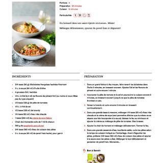 Pâtes au homard sauce épicée