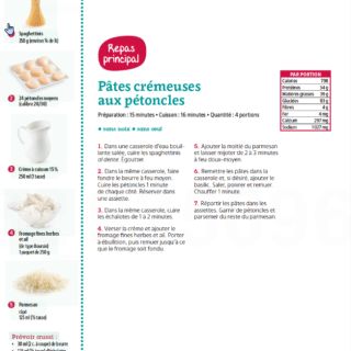 Pâtes crémeuses pétoncles