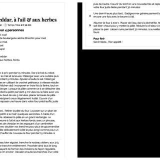 Pain au cheddar, à l'ail & aux herbes