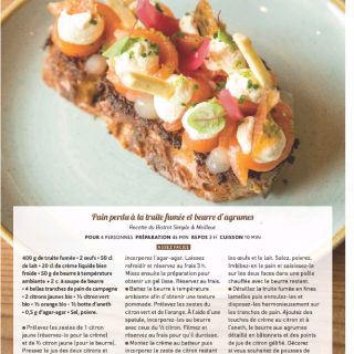 Pain perdu truite agrumes