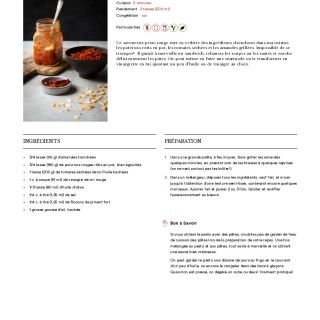 Pesto de poivrons rôtis et tomates séc...