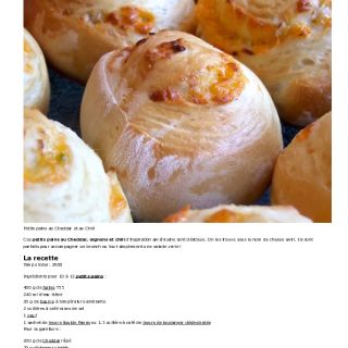 Petits pains au Cheddar, oignons et pime...