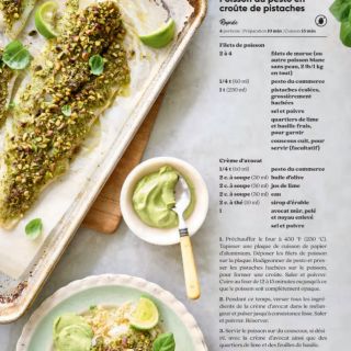 Poisson pesto croute pistaches
