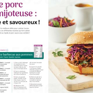 Porc effiloché au pomme
