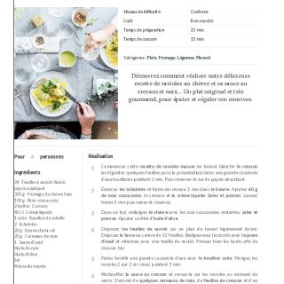 Ravioles au fromage de chèvre