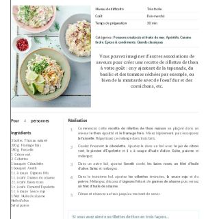 Rillettes de thon maison _ 3 recettes