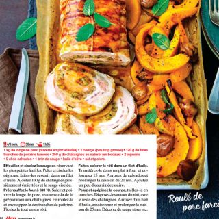 Roulé de porc farci