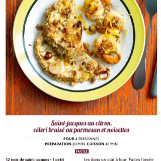 Saint Jacques citron celeri braisé