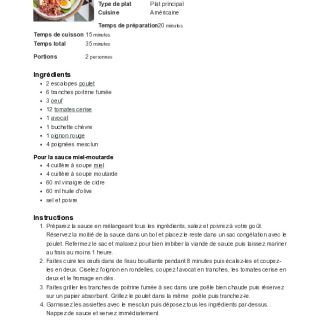 Salade Cobb au poulet