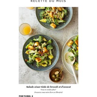 Salade césar brocolis avocat