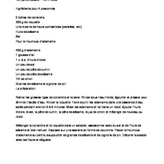 Salade coriandre hoummous edamame