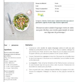 Salade d'asperges vertes et radis aux po...