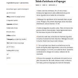 Salade d’artichauts et d’asperges