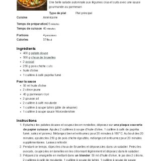 Salade façon Caesar aux patates douces ...