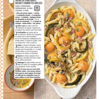 Salade pâtes melon courgettes