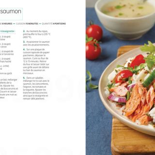 Salade riz et saumon à la grecque