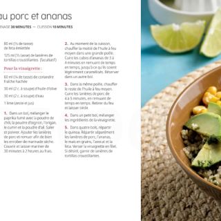 Salade tacos porc ananas