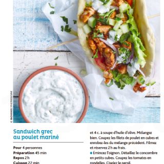 Sandwich grec au poulet