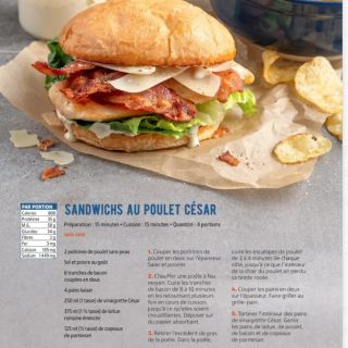 Sandwich poulet césar