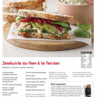 Sandwich thon à la toscane