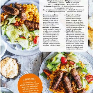 Saucisses boeuf agneau riz tomate crudit...