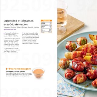 Saucisses légumes enroulés de bacon