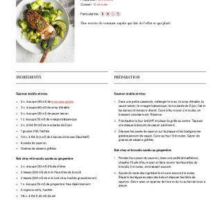 Saumon érable et miso