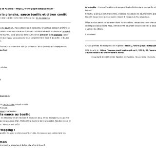 Saumon grillé à la plancha, sauce basi...