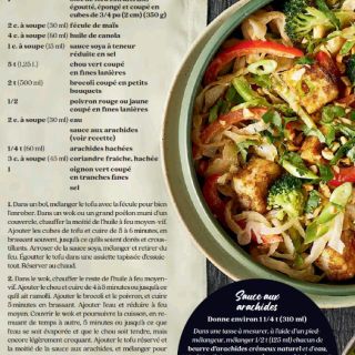 Sauté chou arachide et tofu