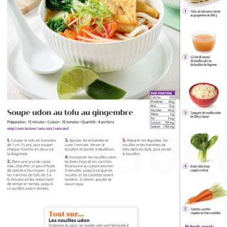 Soupe Udon tofu gingembre