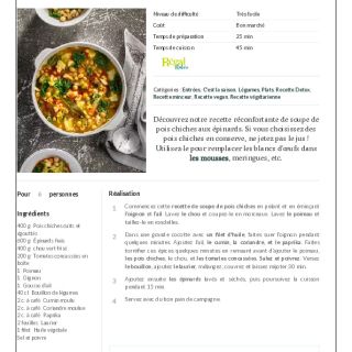 Soupe de pois chiche _ recette avec des ...