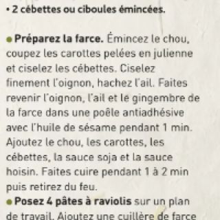 Soupe wonton légumes