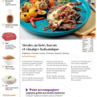 Steack brie bacon et vinaigre balsamique