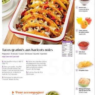 Tacos gratinés aux haricots noirs